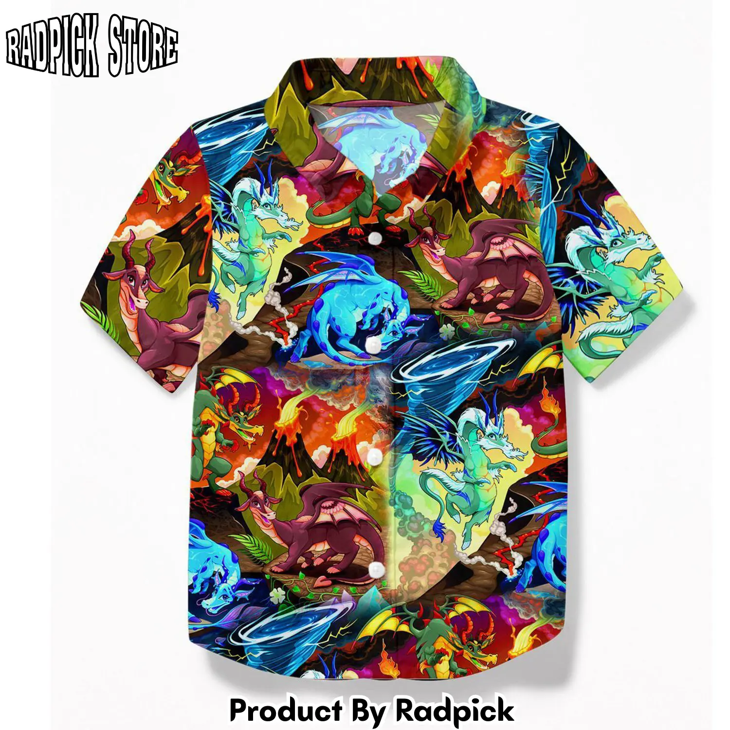 Radpick 3d dragon kid hawaii shirt gdq rp2921347